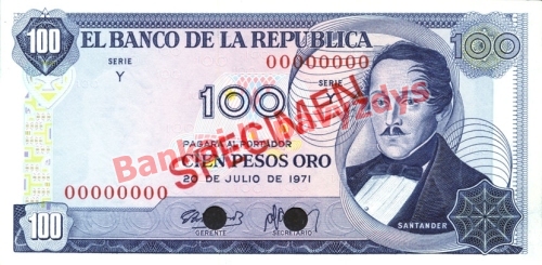 100 Pesų banknoto priekinė pusė