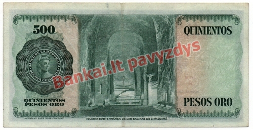 500 Pesų banknoto galinė pusė