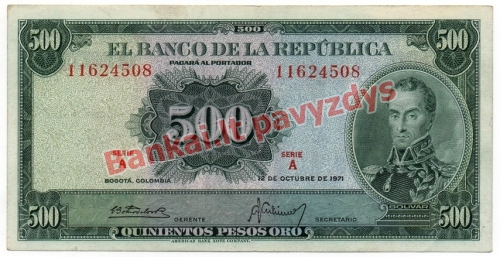 500 Pesų banknoto priekinė pusė