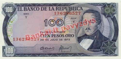 100 Pesos  banknoto priekinė pusė