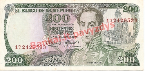 200 Pesų banknoto priekinė pusė