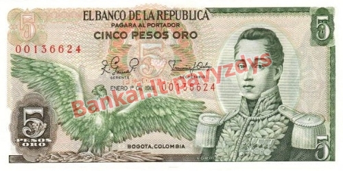 5 Pesų banknoto priekinė pusė