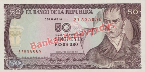 50 Pesos  banknoto priekinė pusė