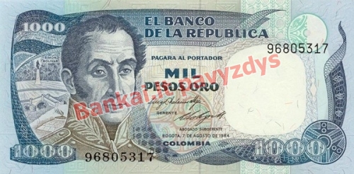 1000 Pesų banknoto priekinė pusė