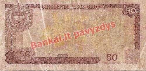 50 Pesų banknoto galinė pusė