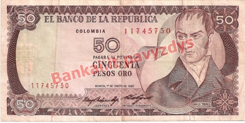 50 Pesų banknoto priekinė pusė