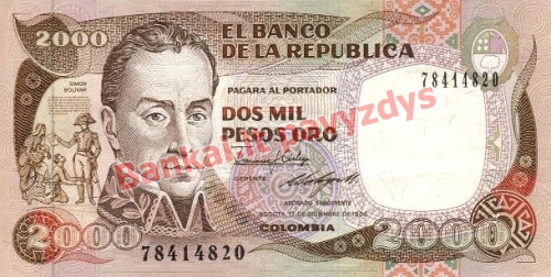 2000 Pesų banknoto priekinė pusė