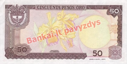 50 Pesų banknoto galinė pusė