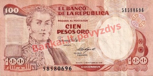 100 Pesų banknoto priekinė pusė