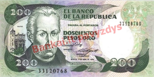 200 Pesų banknoto priekinė pusė