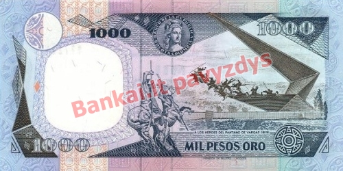 1000 Pesų banknoto galinė pusė