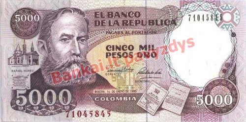 5000 Pesų banknoto priekinė pusė