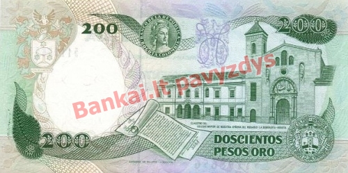 200 Pesų banknoto galinė pusė