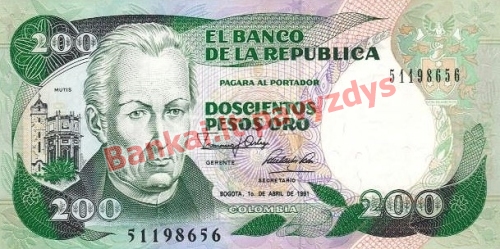 200 Pesų banknoto priekinė pusė