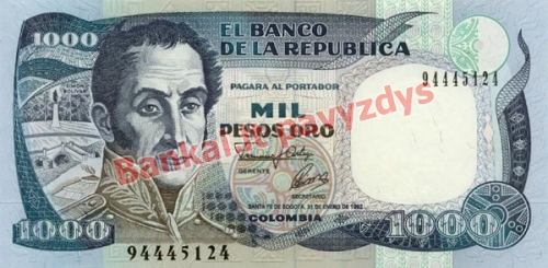 1000 Pesų banknoto priekinė pusė