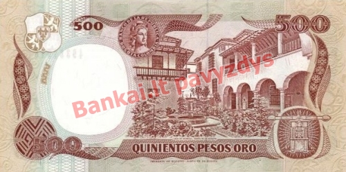 500 Pesų banknoto galinė pusė