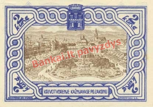 2 Kunų banknoto galinė pusė