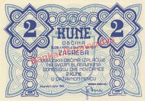 2 Kunų banknoto priekinė pusė