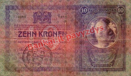 10 Kronų banknoto priekinė pusė