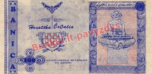 50 Banikų banknoto galinė pusė
