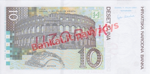 10 Kunų banknoto galinė pusė