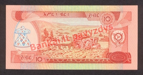 10 Birų banknoto galinė pusė