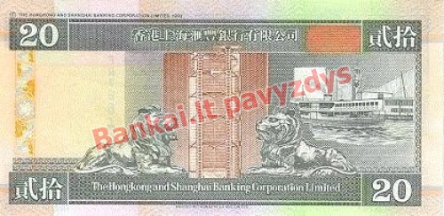20 Dolerių banknoto galinė pusė