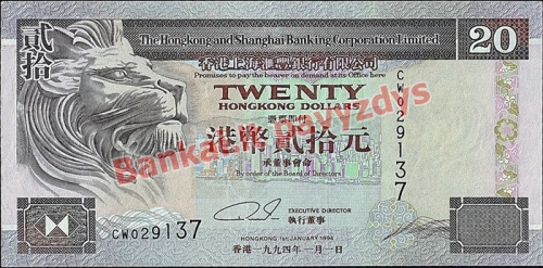 20 Dolerių banknoto priekinė pusė