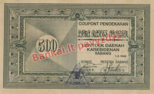 500 Guldenų banknoto priekinė pusė
