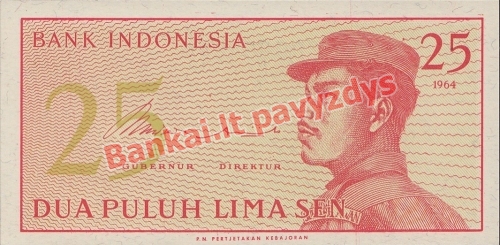 25 Senų banknoto priekinė pusė