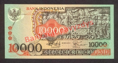 10000 Rupijų banknoto priekinė pusė