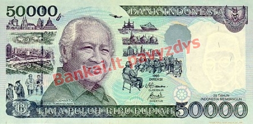 50000 Rupijų banknoto priekinė pusė