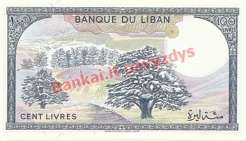 100 Livrų banknoto galinė pusė