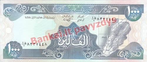 1000 Livrų banknoto priekinė pusė