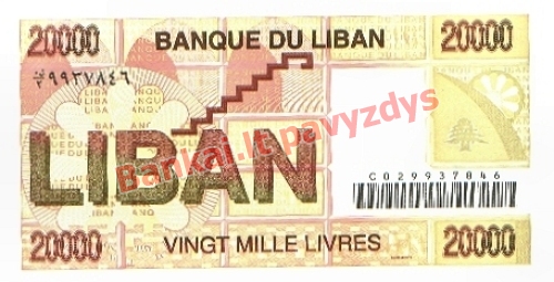 20000 Livrų banknoto galinė pusė