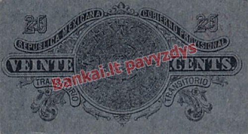 20 Centavų banknoto galinė pusė