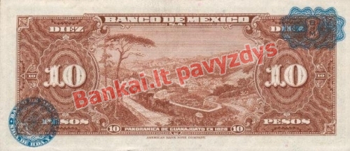 10 Pesų banknoto galinė pusė