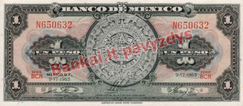 1 Peso banknoto priekinė pusė