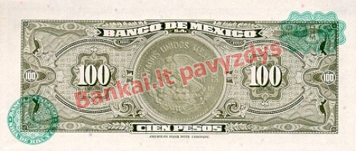 100 Pesų banknoto galinė pusė