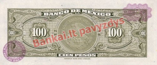 100 Pesų banknoto galinė pusė