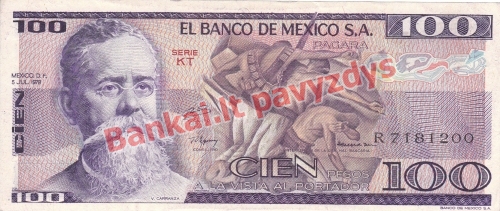 100 Pesų banknoto priekinė pusė