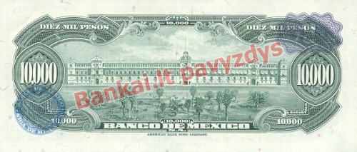 10000 Peso banknoto galinė pusė