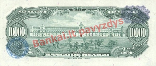 10000 Peso banknoto galinė pusė