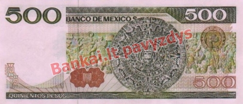500 Pesų banknoto galinė pusė