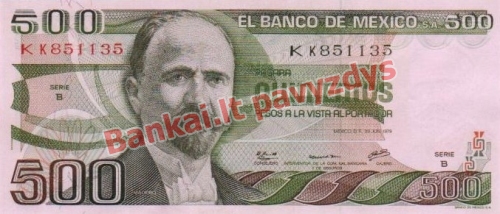 500 Pesų banknoto priekinė pusė