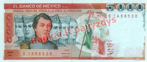 5000 Pesų banknoto priekinė pusė