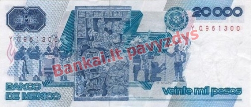 20000 Peso banknoto galinė pusė