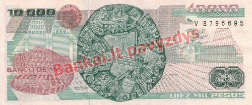 10000 Peso banknoto galinė pusė