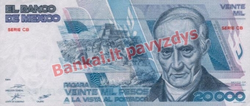 20000 Peso banknoto priekinė pusė