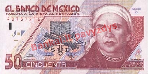 50 Nuevos  banknoto priekinė pusė